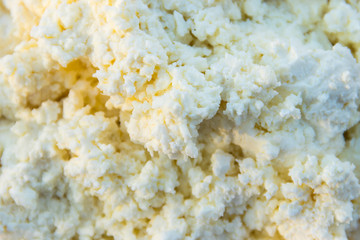 Background of the fresh homemade cottage cheese
