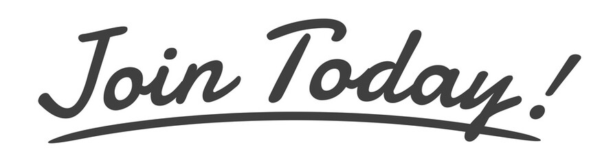 "Join Today" Handwriting, Vector Illustration