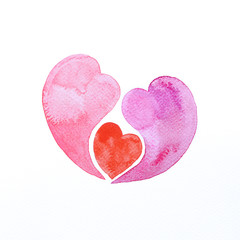cuori acquerello famiglia amore