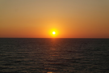 Obraz premium sea summer sun sunset evening