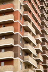 Multi-storey houses in the city as a background