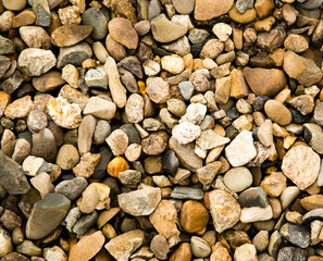 gravel of stone on nature as background