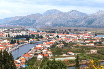 Fototapeta premium Miasto Opuzen, Chorwacja