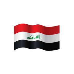 Iraqi flag, vector illustration
