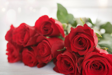 Bouquet of beautiful red roses