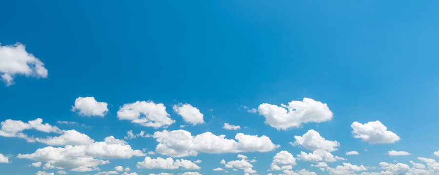 Wonderful blue sky and white clouds panorama © peangdao