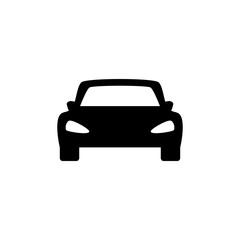 Obraz premium Car vector icon. Isolated simple front car logo illustration. Sign