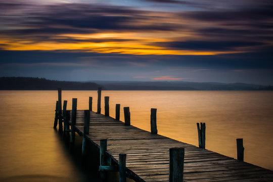 Sunset over the lake