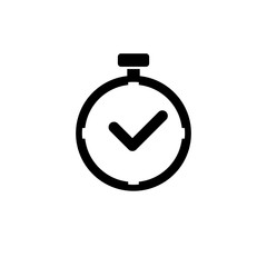 Clock vector icon. Time vector illustration. Trendy Flat style for graphic design, Web site, UI
