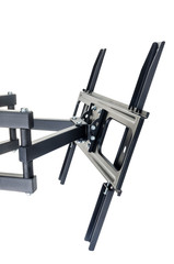 Black bracket for TV on a white background isolation