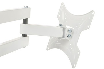 White bracket for TV on a white background isolation