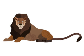 Vector illustration of flat Lion.