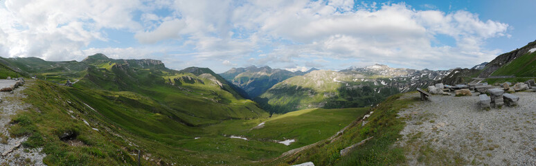 A great view from an observation point of the Grossglockner High Alpine Road in Austria.