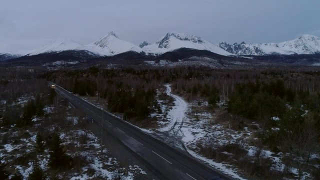 Aerial drone view of Tatra Mountains, Slovakia