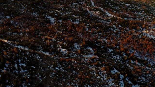 Aerial drone morning view of Tatra Mountains, Slovakia