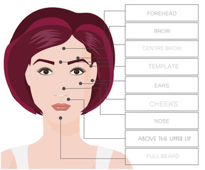 Laser hair removal female. Area Face depilation woman. IPL procedure
