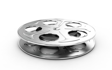 Film reel isolated on white background. 3d illustration