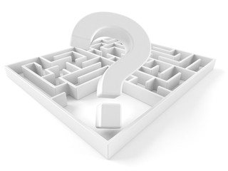 Maze with question mark
