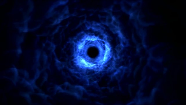 Colorful Cloud Tunnel Travel Animation - Loop Blue