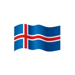 Iceland flag, vector illustration