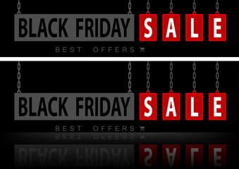 Website Banners Black Friday - Stylish design element for graphics, vector