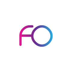 initial letter rounded logo modern, colorful gradient