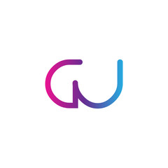 initial letter rounded logo modern, colorful gradient