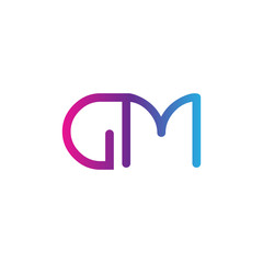 initial letter rounded logo modern, colorful gradient