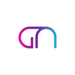 initial letter rounded logo modern, colorful gradient