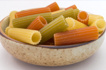 close-up of italian pasta in a bowl