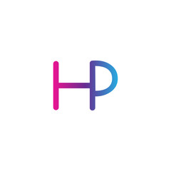 initial letter rounded logo modern, colorful gradient