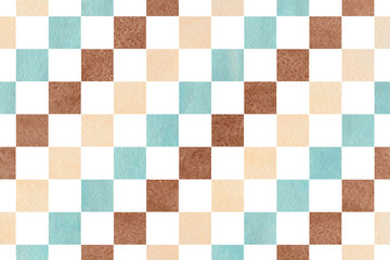 Watercolor square pattern.