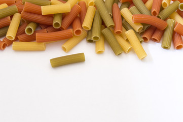 pasta macaroni on white background