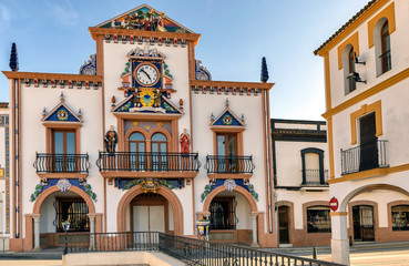 Obraz premium Colorful town hall in Palos de la Frontera, Andalusia, Spain