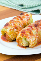 stuffed cabbage rolls in pot