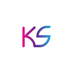 initial letter rounded logo modern, colorful gradient