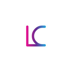 initial letter rounded logo modern, colorful gradient