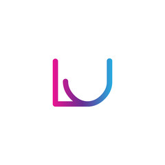 initial letter rounded logo modern, colorful gradient