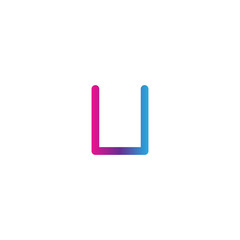 initial letter rounded logo modern, colorful gradient