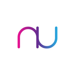 initial letter rounded logo modern, colorful gradient