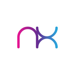 initial letter rounded logo modern, colorful gradient