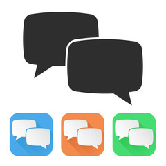Speech bubbles. Colored icons