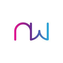 initial letter rounded logo modern, colorful gradient