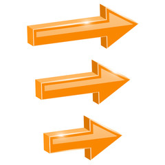 Orange straight arrows. Web 3d shiny icons