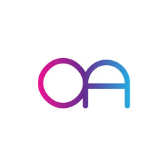 initial letter rounded logo modern, colorful gradient