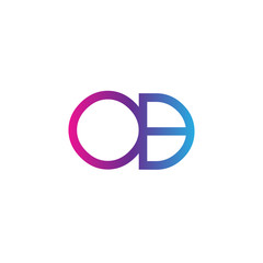 Obraz premium initial letter rounded logo modern, colorful gradient