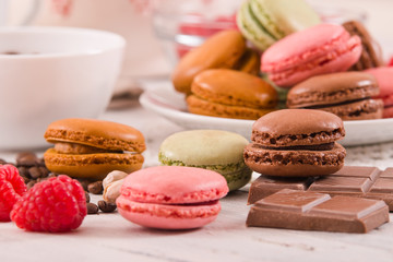 Colorful macarons. 