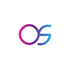 initial letter rounded logo modern, colorful gradient