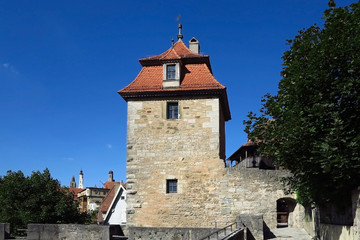 Fototapeta premium Kobolzeller Tor in Rothenburg ob der Tauber, Bayern, Deutschland