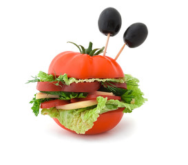 healthy food burger from vegetables